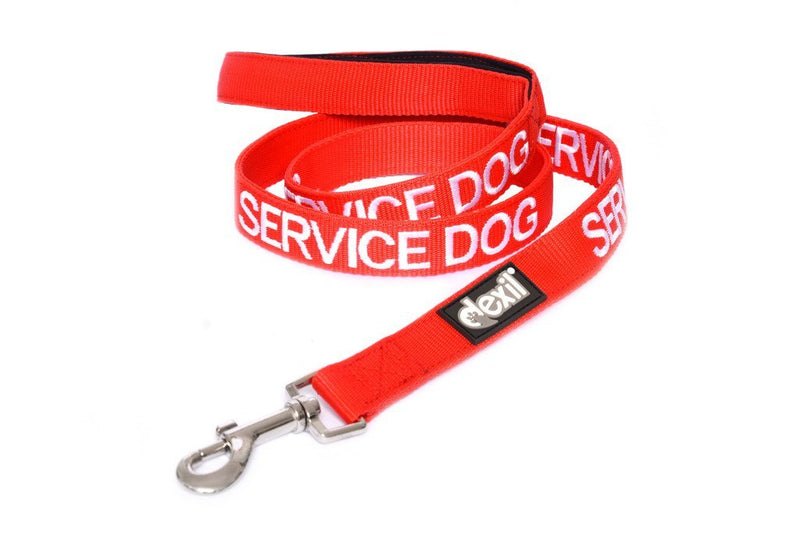 [Australia] - Dexil Limited Service Dog Blue Red Green 2ft 4ft 6ft Padded Dog Leash Prevents Accidents by Warning Others of Your Dog in Advance Leash 4 Foot 