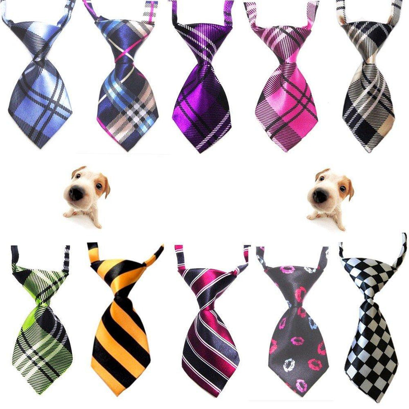 [Australia] - Lebbeen 10pcs/Pack,Cute Handsome Adjustable Pet Teddy Cat Dog Bow Ties Necktie 