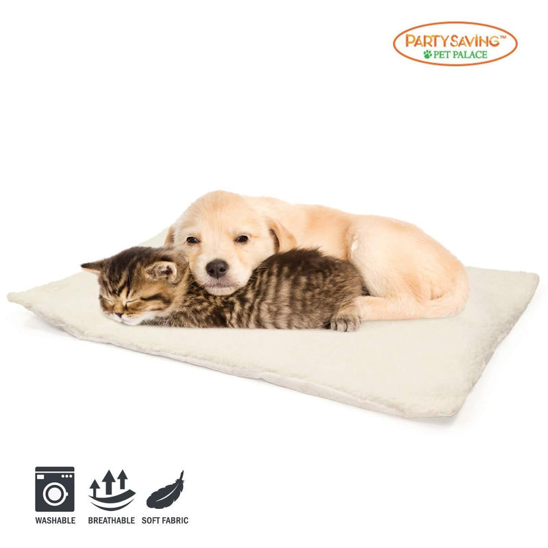 [Australia] - PARTYSAVING PET Bed 1PACK or 2PACK Self Heating Snooze Pad Pet Bed Mat for Pets Cats Dogs and Kittens for Travel or Home, White, Medium, APL1344, APL2255 