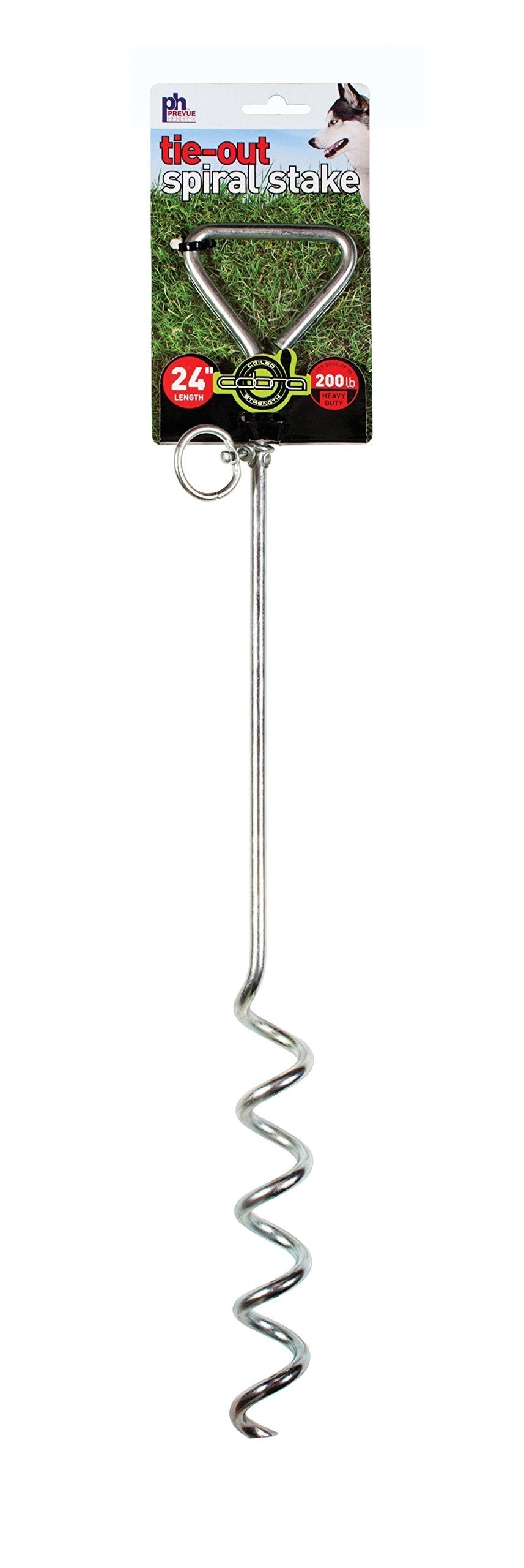 PREVUE PET PRODUCTS 2112 Heavy-Duty 24" Spiral Tie-Out Stake - PawsPlanet Australia