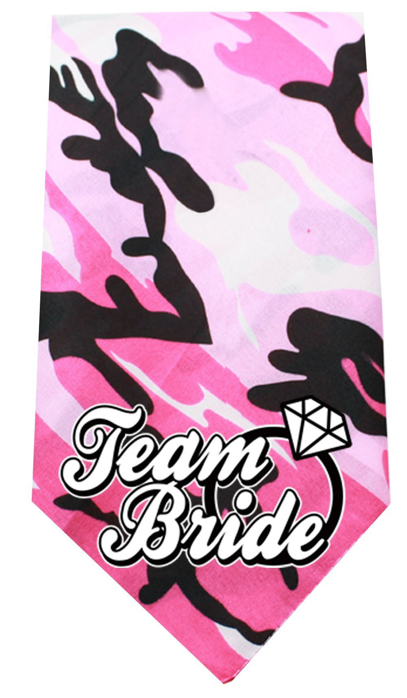 [Australia] - Screen Print Team Bride Camo Dog Bandana Pink 