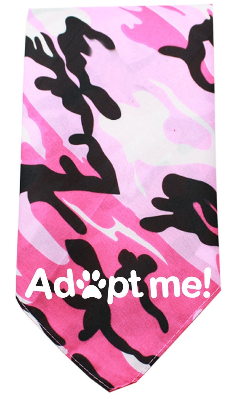 Mirage Pet Products Adopt Me Screen Print Bandana Pink Camo, One Size - PawsPlanet Australia