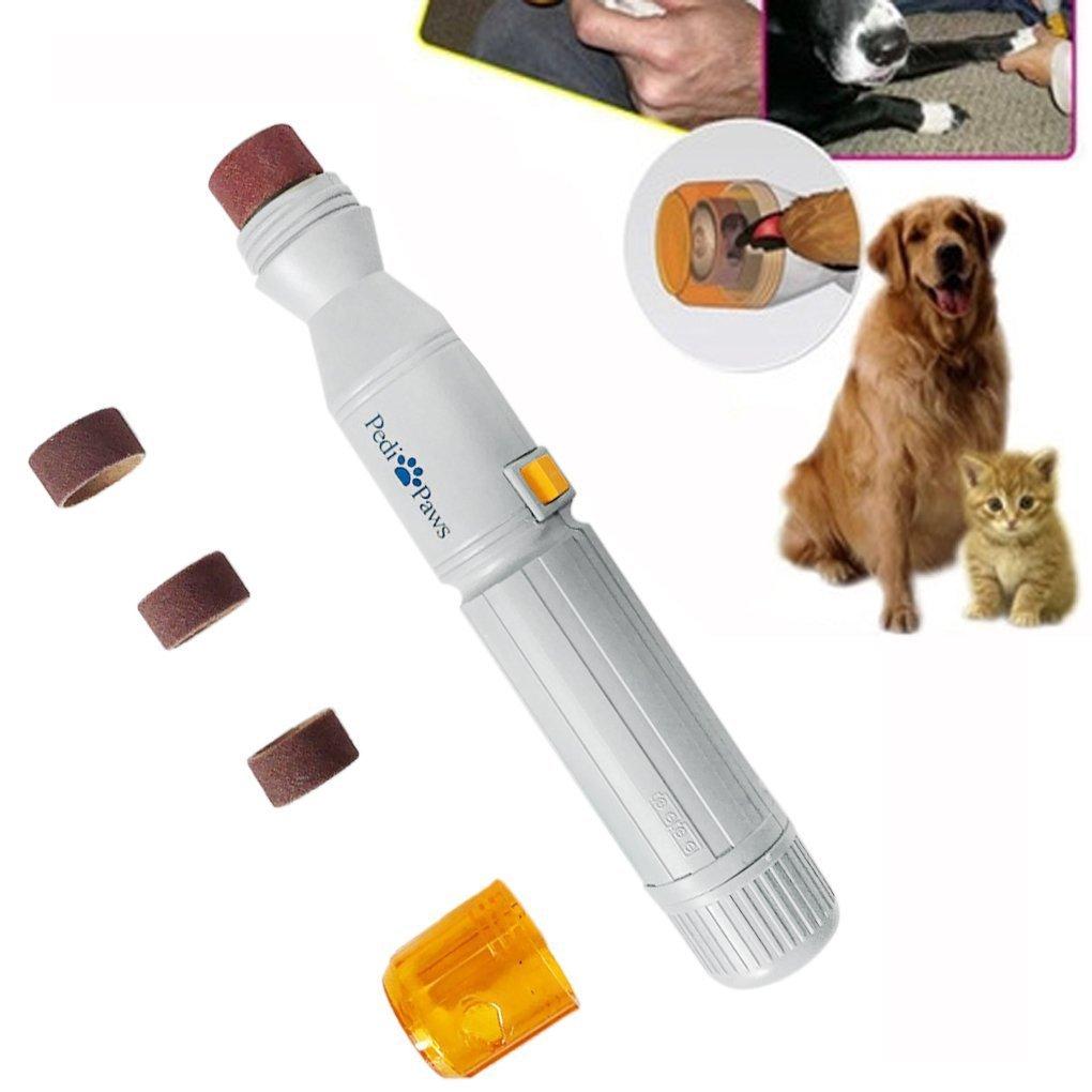 [Australia] - Fakeface Pet Dog Cat Professional Automatic Claw Nail Grooming Care Grinder Electric Grooming Trimmer Clipper Drill Nail Pedicure File Kits Manicure Tool, As Seen on TV *Grey 