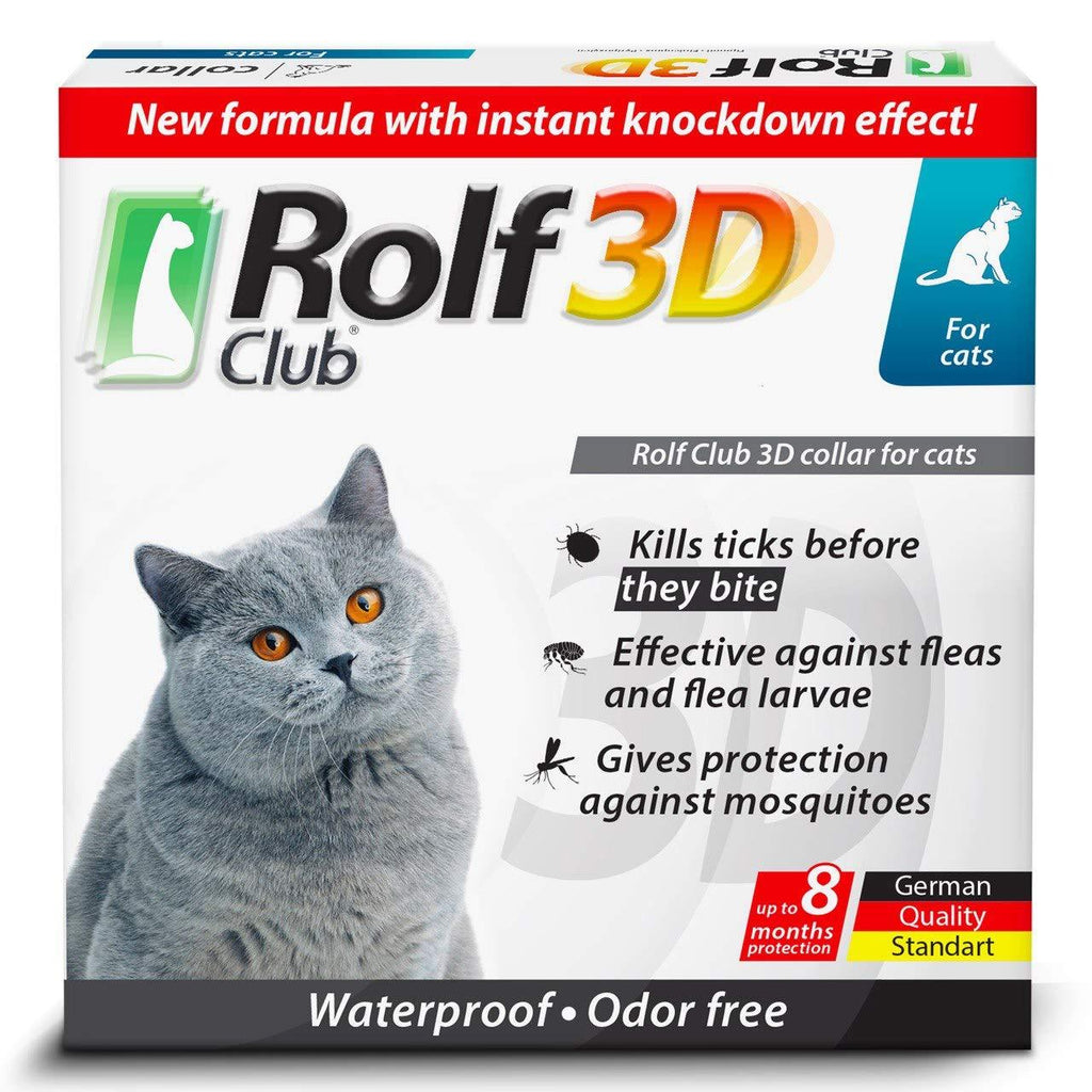 Rolf Club 3D FLEA Collar for Cats - Flea and Tick Prevention for Cats - Cats Flea and Tick Control for 8 Months - Safe Tick Repellent - Waterproof Tick Treatment - PawsPlanet Australia