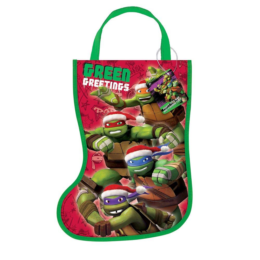 Plastic Teenage Mutant Ninja Turtles Christmas Stocking Favor Bag - PawsPlanet Australia