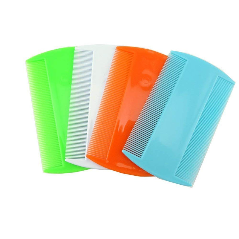 Honbay 4 Packs Combs Double sided Pet Combs, Cat Dog Pet Grooming Fine Tooth Hair Combs colorful - PawsPlanet Australia