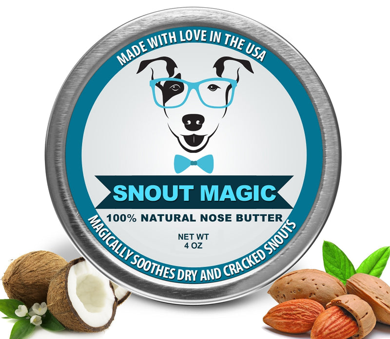 [Australia] - Snout Magic 2X All Organic and Natural Nose Butter Balm That Repairs and Heals Your Dog Snout With Shea Butter, Coconut Oil, Olive Oil To Moisturize and Protect Damaged Rough Cracked Dry Nose 4 Ounce 