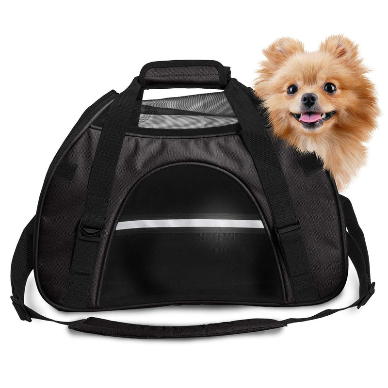 [Australia] - Furhaven Pet Bag | Multipurpose Hiking Backpack Carrier Roller & Travel Tote Bag w/ Weather Guard for Cats & Small Dogs - Available in Multiple Colors & Styles Black Large 