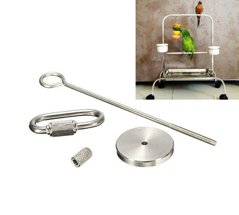 [Australia] - mkki Stainless Steel Small Parrot Toy Meat Kabob Food Holder Stick Fruit Skewer Bird Treating Tool Durable Bird's cage Accessories L 
