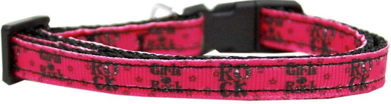 [Australia] - Mirage Pet Products Girls Rock Nylon Ribbon Cat Safety Collar 