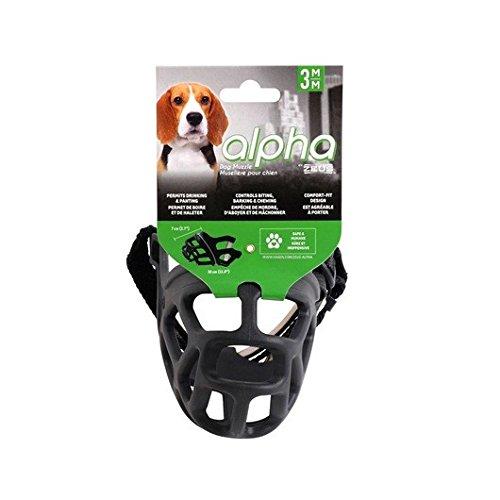 [Australia] - ZEUS Alpha TPR Muzzle for Dogs, Comfort Fit Design Prevents Biting, Barking and Chewing, Black Medium 