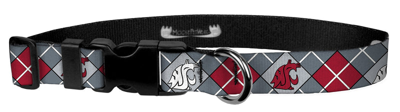 [Australia] - Moose Pet Wear Dog Collar – Washington State University Adjustable Pet Collars, Made in the USA – 1 Inch Wide 3/4 inch Small 