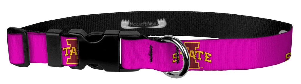 [Australia] - Moose Pet Wear Iowa State Logo on Pink Wear Adjustable Collar 3/4 inch Small 