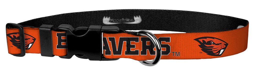 [Australia] - Moose Pet Wear Dog Collar – Oregon State University Adjustable Pet Collars, Made in The USA – 1 Inch Wide 1 inch Large 