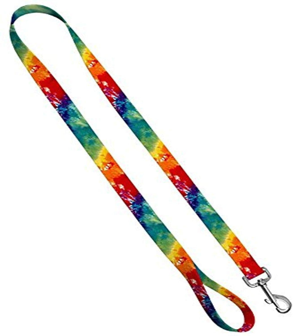 [Australia] - Moose Pet Wear Deluxe Dog Leash - Patterned Heavy Duty Pet Leashes, Made in the USA – 1 Inch x 4 Feet Tie-Dye 3/4" LEASH 6 FT 