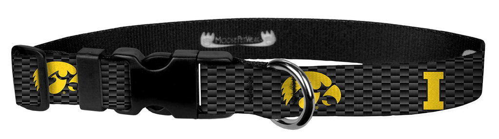 [Australia] - Moose Pet Wear Dog Collar – University Iowa Adjustable Pet Collars, Made in The USA – 1 Inch Wide 1 inch Medium 