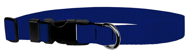 [Australia] - Moose Pet Wear Dog Collar - Adjustable Dog Collars, Made in the USA - ¾ or 1 Inch Size Collar, Small to Xlarge, Over 10 Colors Navy Blue Collar: 3/4" Small 