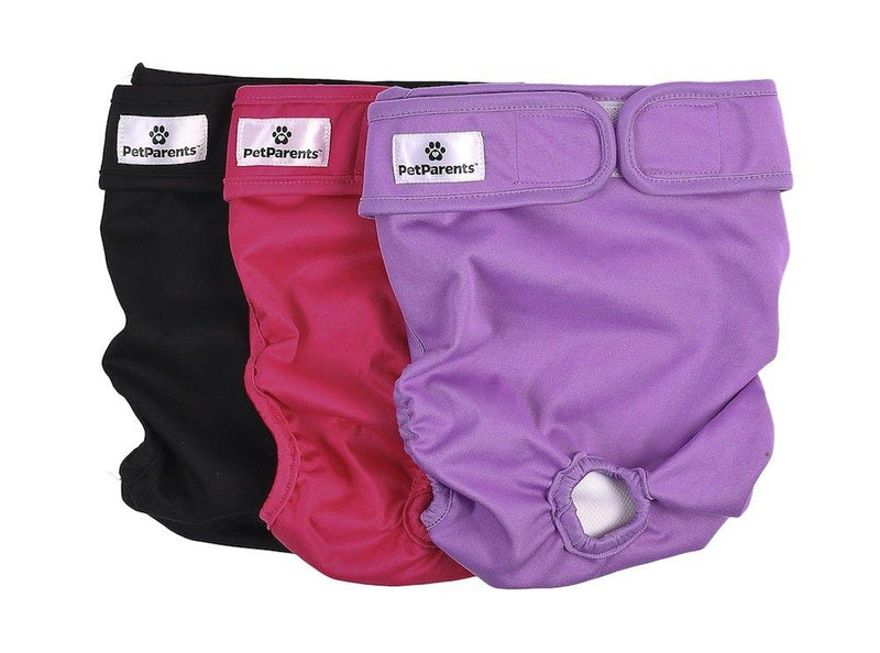 [Australia] - Pet Parents Washable Dog Diapers (3pack) of Durable Doggie Diapers, Premium Female Dog Diapers Large Princess 