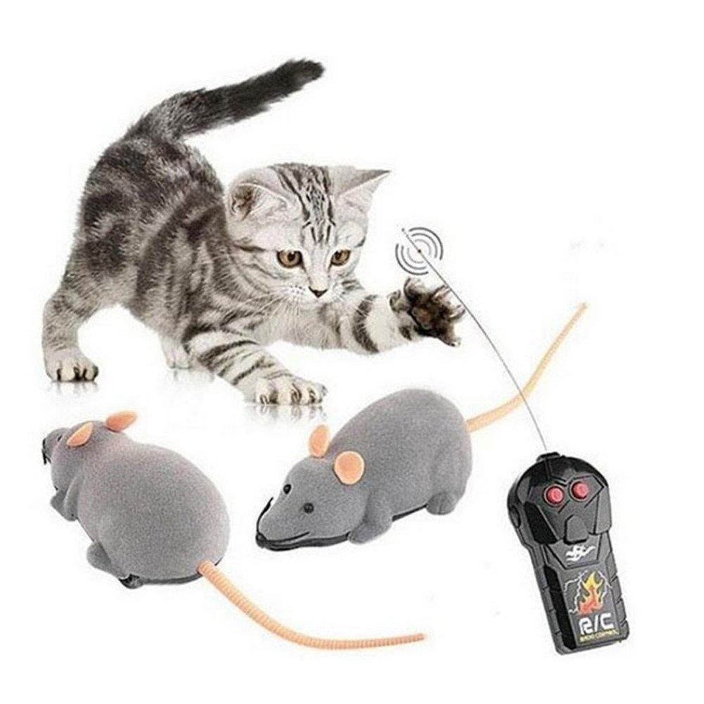 Yosoo Novelty & Fun Wireless Remote Control RC Rat Mouse Toy for Cats Dogs Pets Kid (Gray) - PawsPlanet Australia