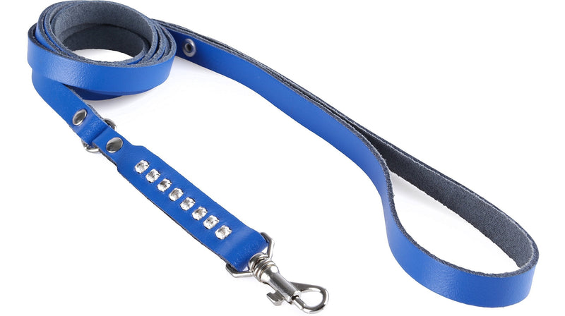 Garronda Dog Leash made of Soft Leather 47.2 in 897 (Blue, 47.2 in) Blue - PawsPlanet Australia