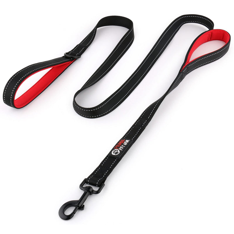 Primal Pet Gear Dog Leash 6ft, Double Handles Leashes, for Large and Medium Dogs Black - PawsPlanet Australia