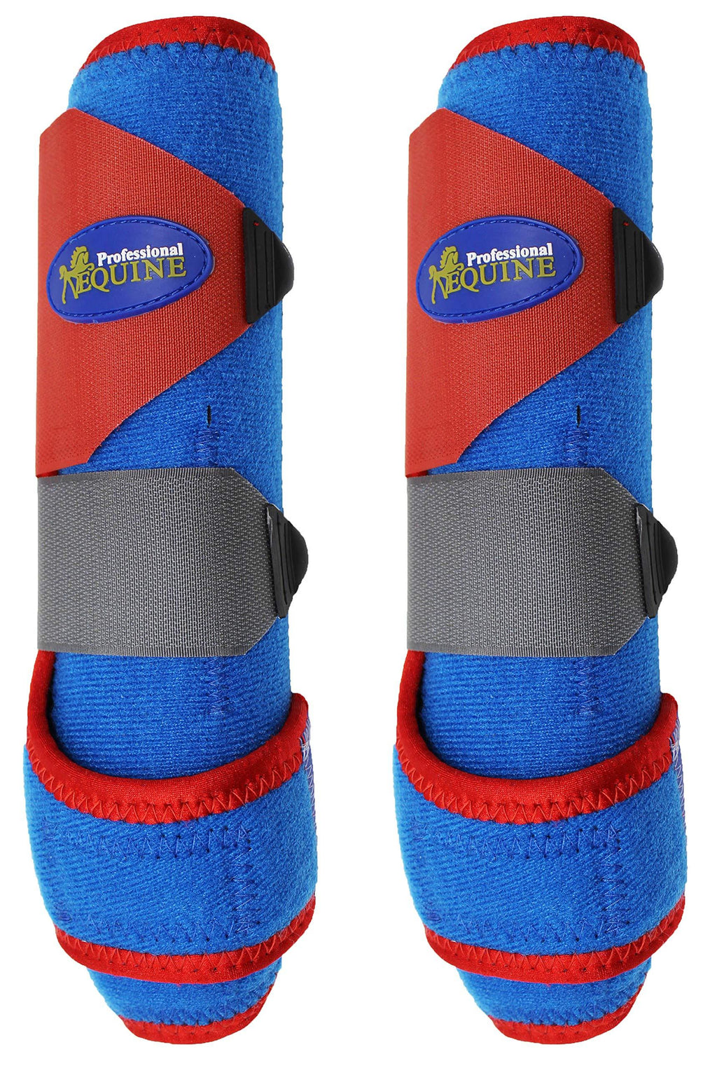 [Australia] - Professional Equine Medium Sports Medicine Front Splint Boots Blue 4115A 