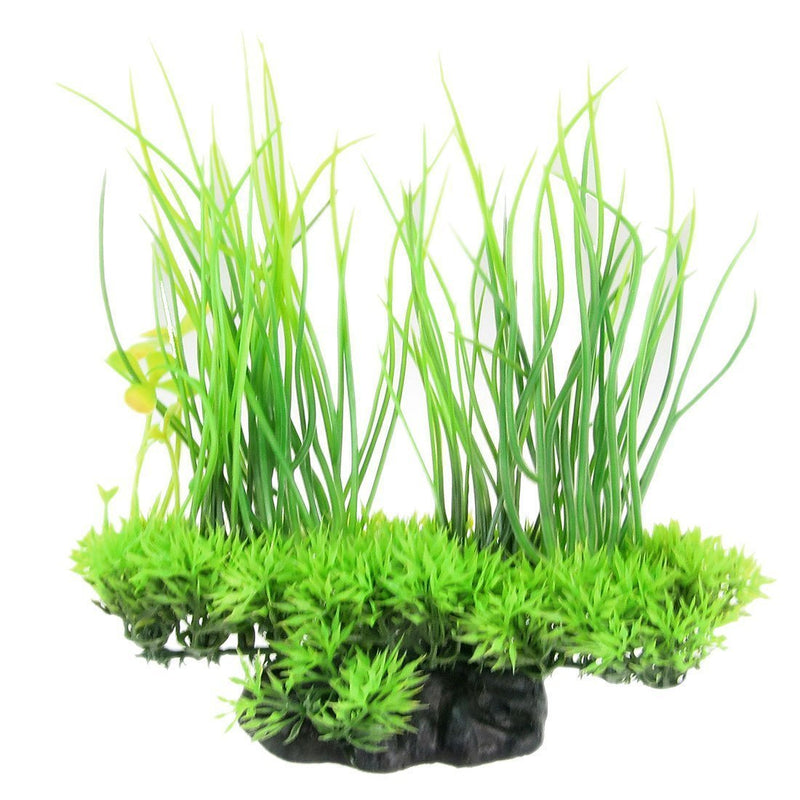 [Australia] - CNZ Aquarium Decor Fish Tank Decoration Ornament Artificial Plastic Plant Green 8.3-inch Green 