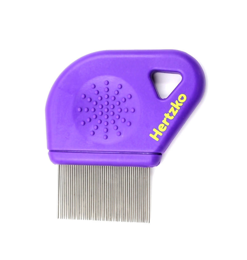 Long Teeth Flea Comb by Hertzko - Closely Spaced Metal Pins Removes Fleas, Flea Eggs and Debris, from Your Pet’s Coat - 25mm Long Metal Teeth are Great for Long Hair Areas on Dogs and Cats - PawsPlanet Australia