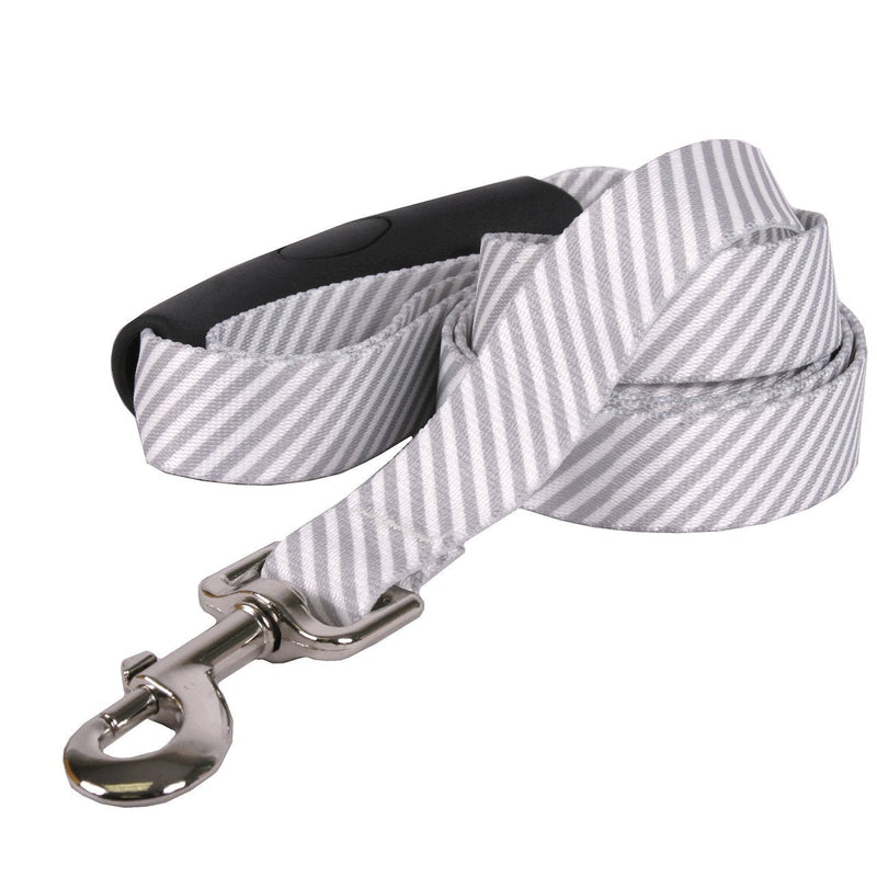 [Australia] - Southern Dawg Premium Dog Leash - Seersucker - with Comfort Grip Handle - Made in The USA by Yellow Dog Design Gray Large - 1 Inch Wide and 5 feet (60 inches) long 