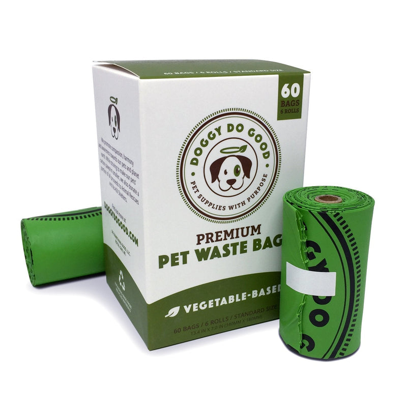 Certified Home Compostable Dog Poop Bags | Dog Waste Bags | Unscented, 38% Vegetable-Based & Eco-Friendly, Thick & Leak Proof, Easy Open | Standard Size | 60 Count 60 Count (1-Pack) - PawsPlanet Australia