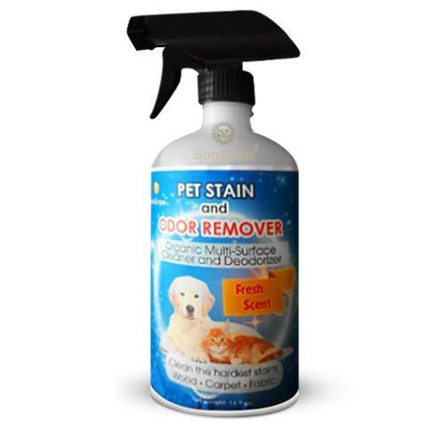 [Australia] - SunGrow Pet Urine Stain Clear Spray, for Dogs and Cats Owners, with Pleasant Orange Oil Extracts, Effective for Clothing, Rugs, Countertops and Floor, 16-Ounce 