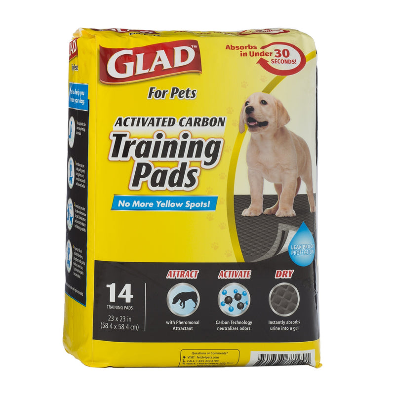 Glad for Pets Black Charcoal Puppy Pads 14 Count - PawsPlanet Australia