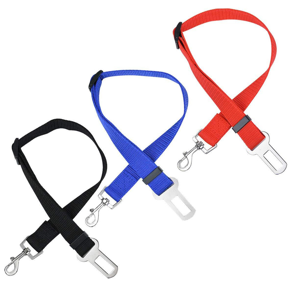 [Australia] - Dog Seatbelt, Adjustable Pet Car Safety Seat Belt Nylon Dogs Leads Vehicle Seatbelts, 3 Pack 