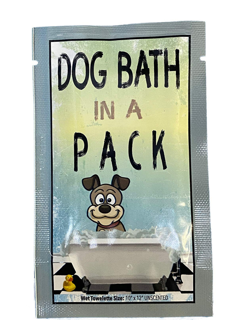 [Australia] - Dog Bath in A Pack - Largest Moist Bath and Grooming Dog Wipes in Individual PacksTRIAL Size Perfect for Travel or When on The GO 4ct. 