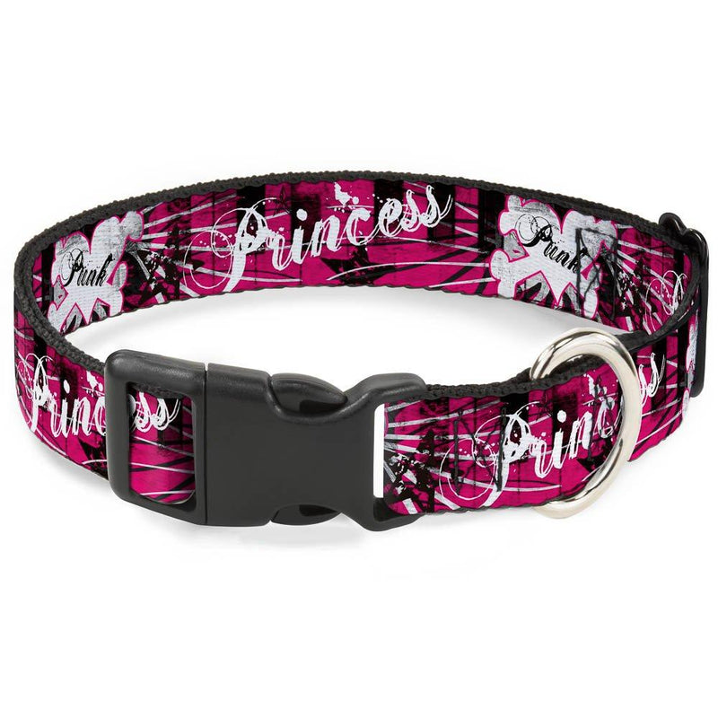 [Australia] - Buckle-Down Dog Collar Plastic Clip Punk Princess Piano Keys Available in Adjustable Sizes for Small Medium Large Dogs 1" Wide - Fits 11-17" Neck - Medium 