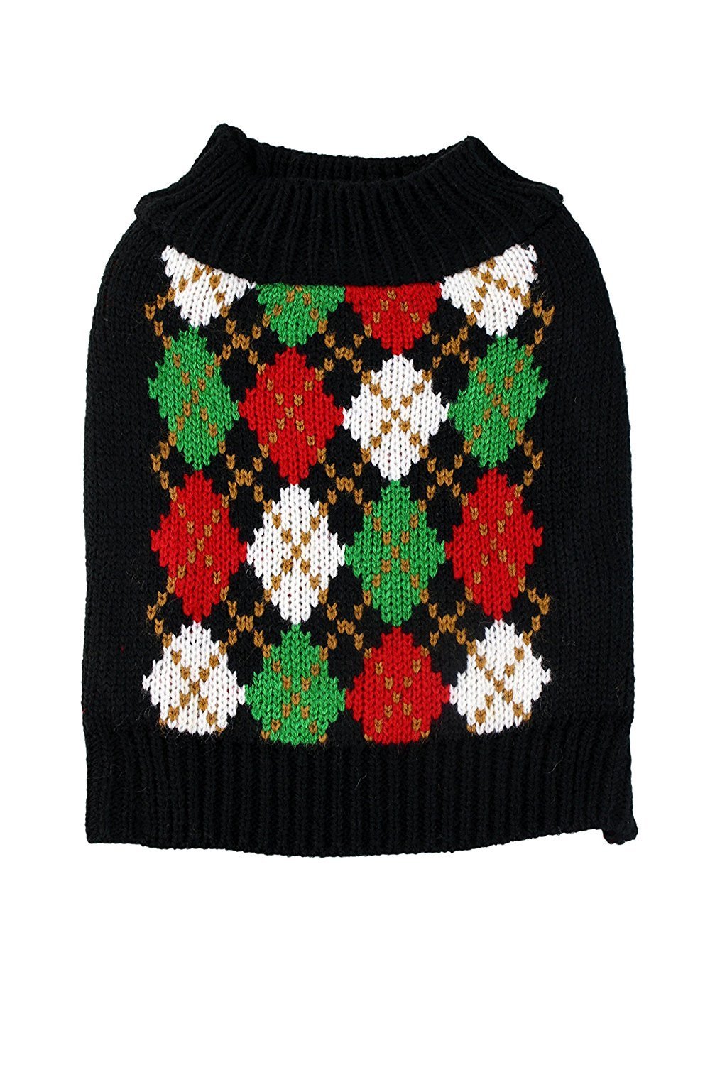 Midlee Christmas Argyle Dog Sweater X-Large - PawsPlanet Australia
