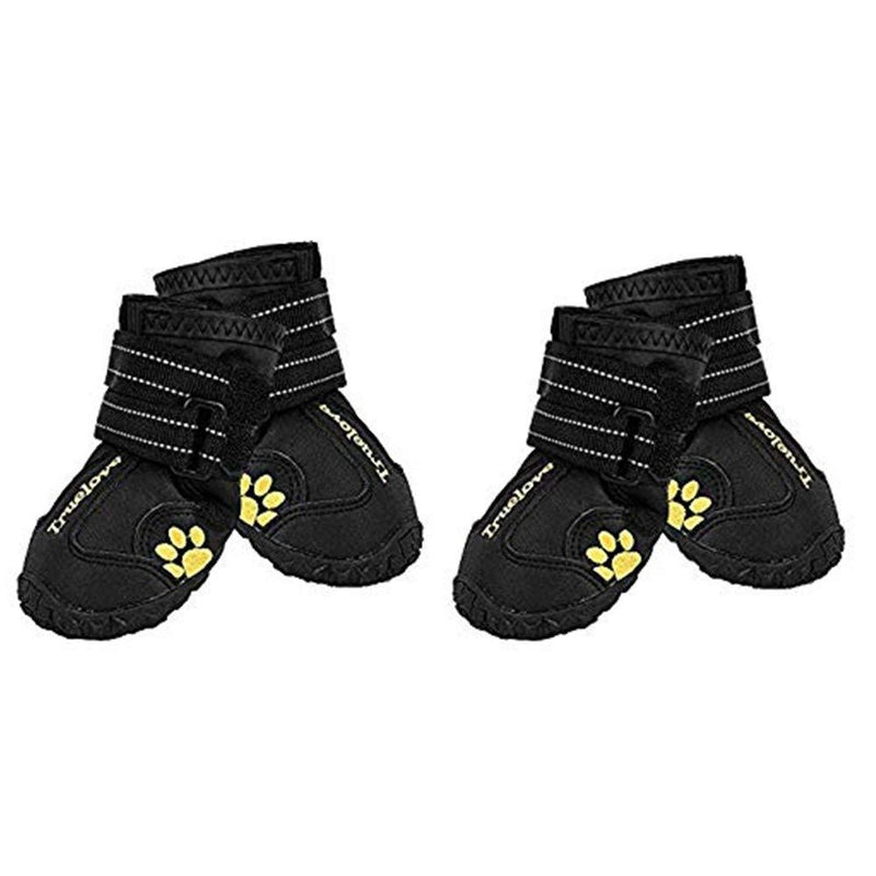 EXPAWLORER Waterproof Dog Boots Reflective Non Slip Pet Booties for Medium Large Dogs Black 4 Pcs 6(2.9"x2.5") - PawsPlanet Australia