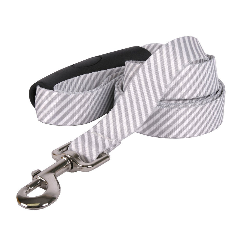 [Australia] - Southern Dawg Premium Dog Leash - Seersucker - with Comfort Grip Handle - Made in The USA by Yellow Dog Design Gray Small - 5/8 Inch Wide and 5 feet (60 inches) long 