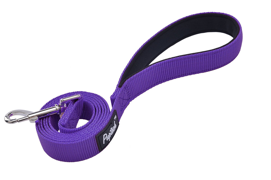 [Australia] - PUPTECK Dog Training Leash Durable Nylon Lead with Padded Handle for Pet Puppy S Purple 