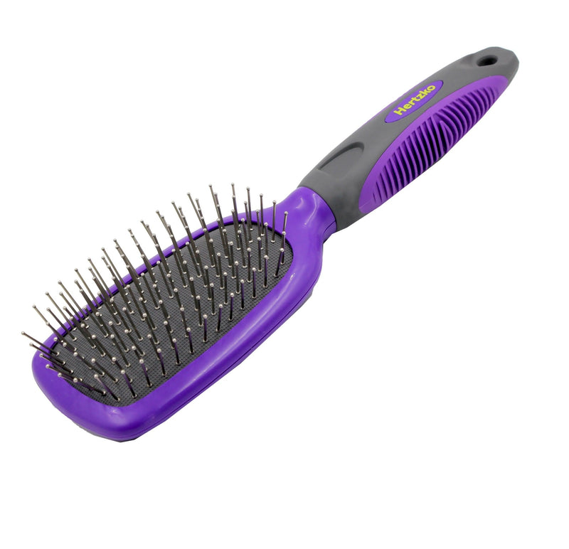 Hertzko Pet Brush Great for Detangling and Removing Loose Undercoat or Shed Fur - Suitable for Dogs and Cats with Long or Short Hair - Ideal for Everyday Brushing - PawsPlanet Australia