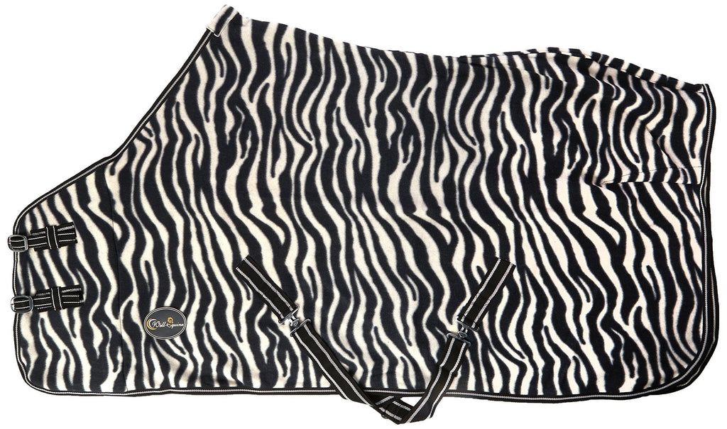 CWELL EQUINE NEW HORSE COB PONY SHOW TRAVEL ZEBRA PRINT FLEECE RUG 4'9" - 7'0" (4'9) - PawsPlanet Australia