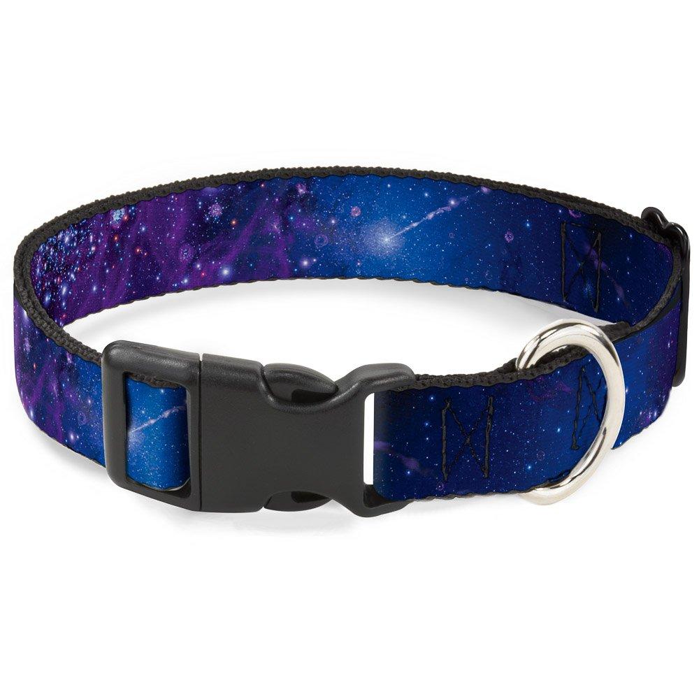 [Australia] - Buckle-Down Plastic Clip Collar - Galaxy Blues/Purples - 1" Wide - Fits 15-26" Neck - Large 1/2" Wide - Fits 9-15" Neck - Large 