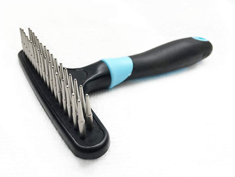 Dog rake deshedding dematting Brush Comb - Undercoat rake for Dogs, Cats, matted, Short,Long Hair Coats - Brush for Shedding, Double Row Stainless Steel pins - Reduce Shedding by 90% - PawsPlanet Australia