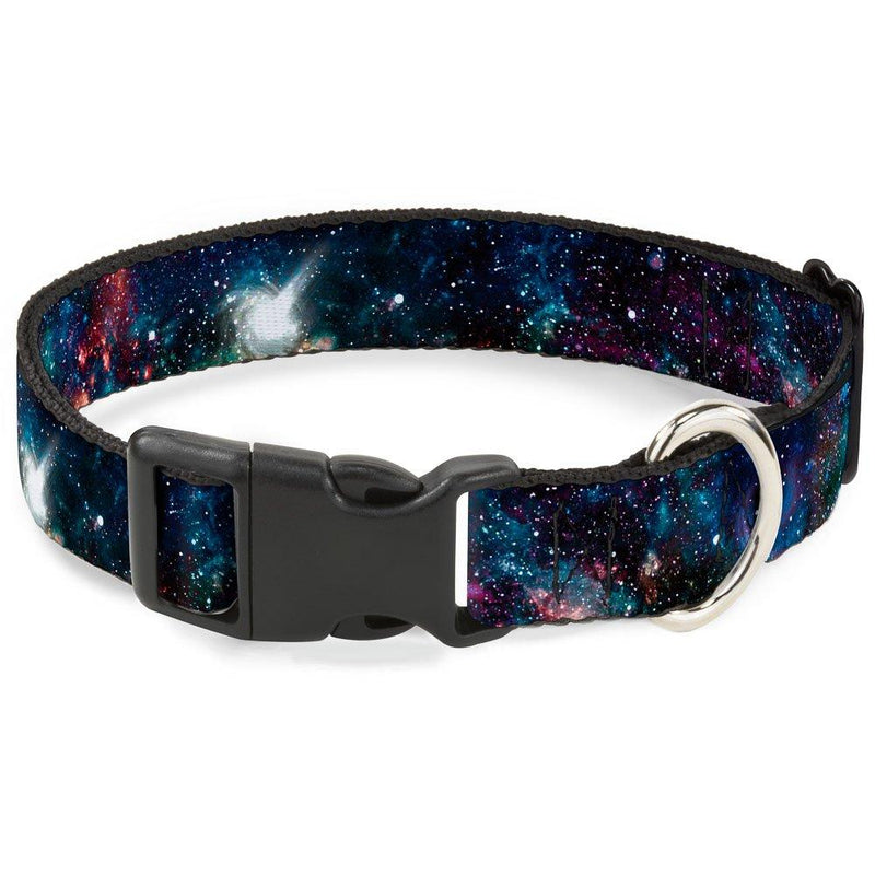 [Australia] - Buckle-Down Plastic Clip Collar - Galaxy Collage - 1/2" Wide - Fits 6-9" Neck - Small 1/2" Wide - Fits 9-15" Neck - Large 