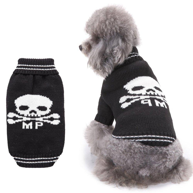 [Australia] - HAPEE Dog Sweaters, Halloween pet Clothes for Dog cat Skull-1 Medium 