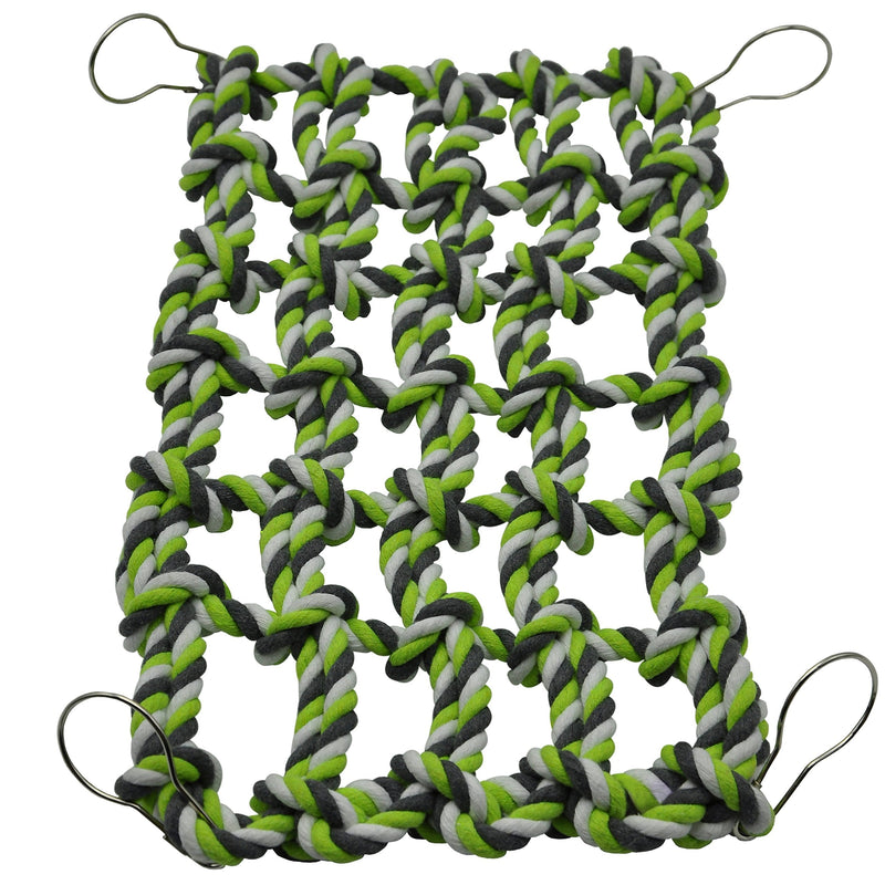 Niteangel Small Animal Activity Toy, Rat and Ferret Cotton Rope Nets Green - PawsPlanet Australia