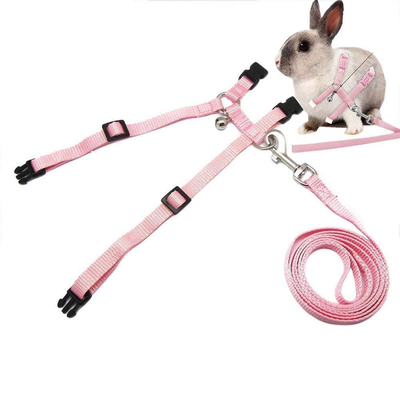 [Australia] - Serdokntbig Adjustable Pet Rabbit Harness Leash Lead with Small Bell 