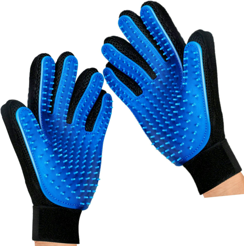 Mr. Peanut's Pet Grooming Glove Brush and Deshedding Aid - 259 Silicone Pins for More Effective Grooming, Pet Hair Remover Mitt - Long and Short Hair - Dogs, Horses, Bunnies and Some Agreeable Cats - PawsPlanet Australia