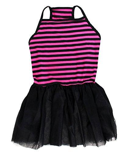 [Australia] - Midlee Pink & Black Stripe Tutu Large Dog Dress XXX-Large 