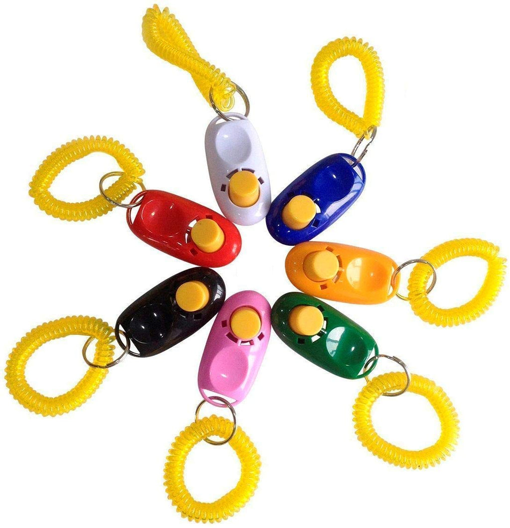 SunGrow Dog Clickers with Wrist Bands, Colorful and Effective Training Tools for Puppy or Cat, 7 Pack - PawsPlanet Australia